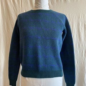 Vintage Levi’s Blue & Green Patterned Crewneck Sweater - Size S